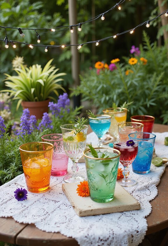 verres de fête réutilisables colorés