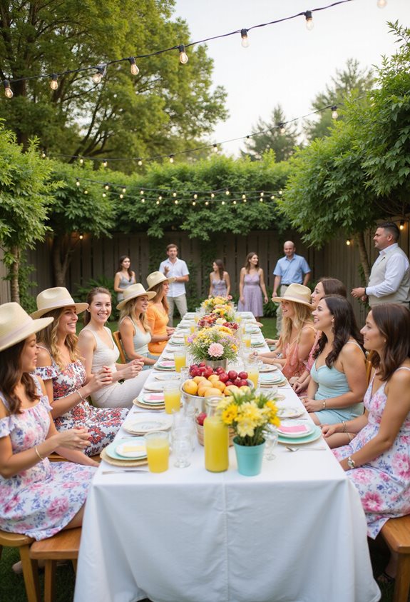 tenue colorée pour une baby shower d'été