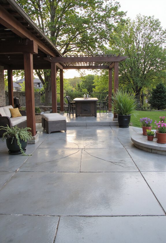 patio en béton durable polyvalent