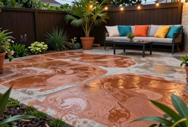 idées de rénovation de patio en béton