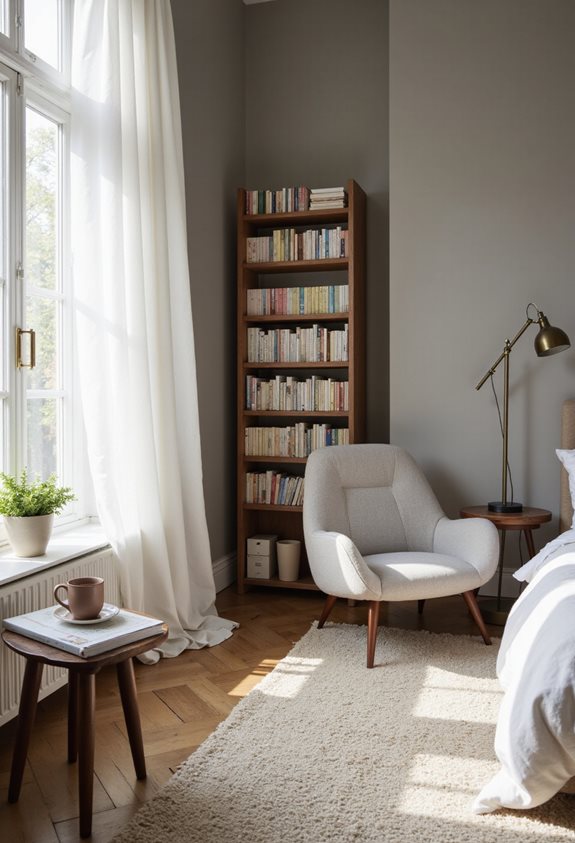 coincoin de lecture gris et cosy