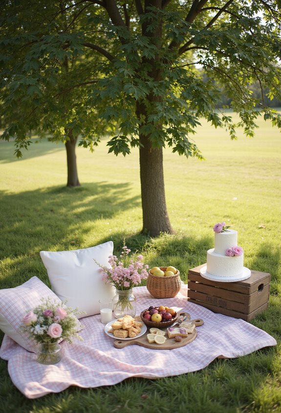 pique-nique confortable pour une baby shower