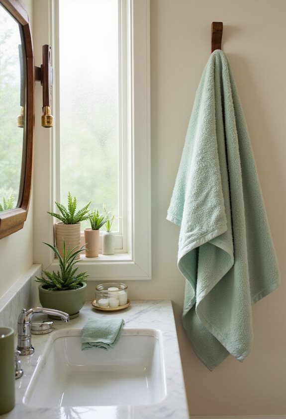 serviettes vert sauge confortables