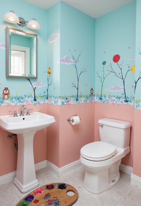 salle de bain créative pour enfants