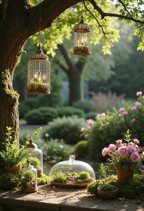 cages à oiseaux décoratives et terrariums