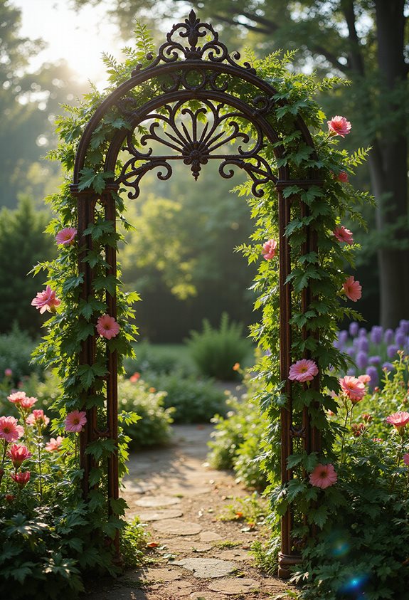 treillis de jardin en métal décoratif