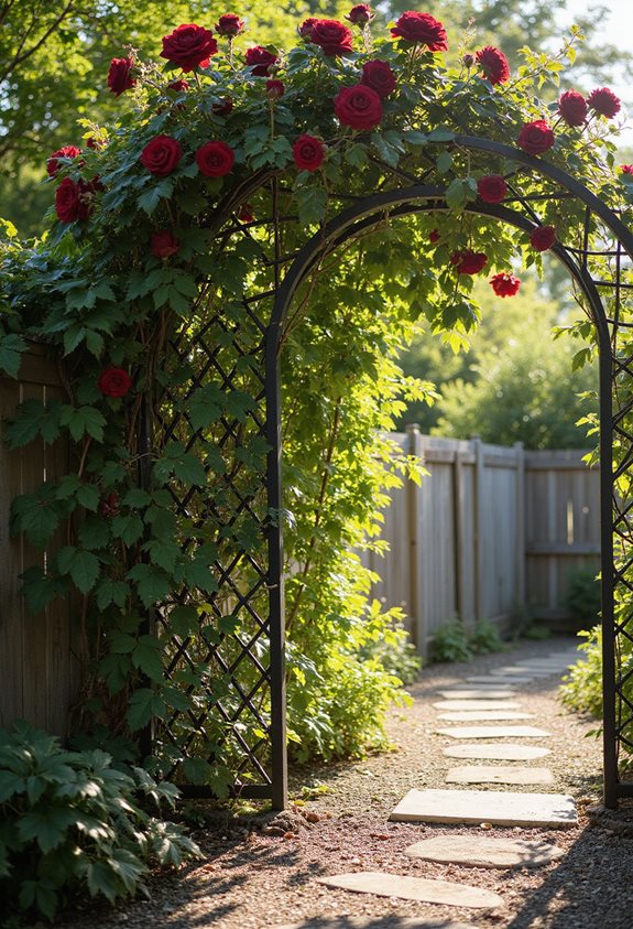 treillis de jardin en métal décoratif