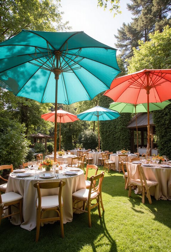 ombrelles décoratives pour les rassemblements