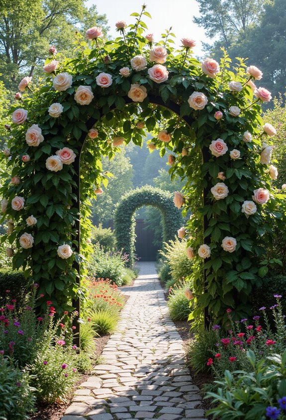 entrée élégante de treillis de jardin