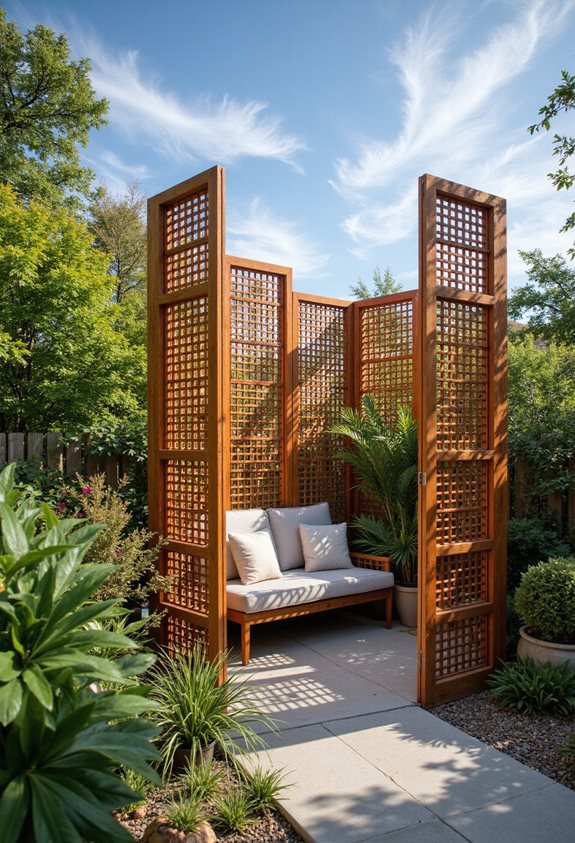 options élégantes de confidentialité en extérieur