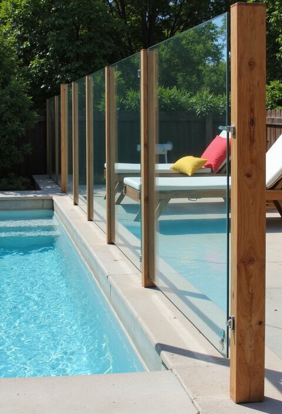 enclos de sécurité élégant pour piscine