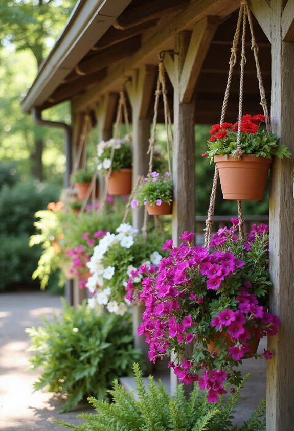 affichages floraux suspendus élevée