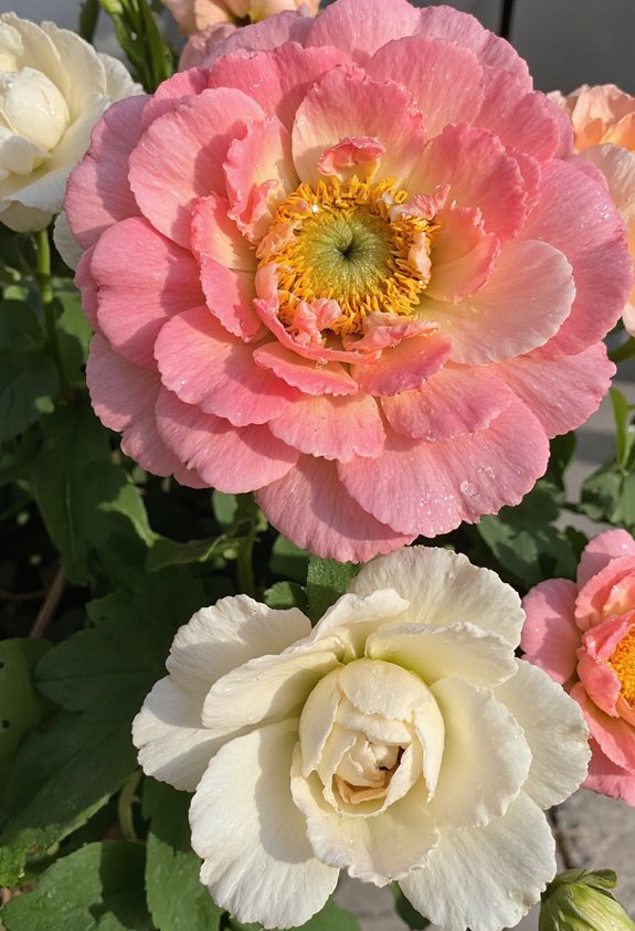 fleurs texturées colorées enchanteresses