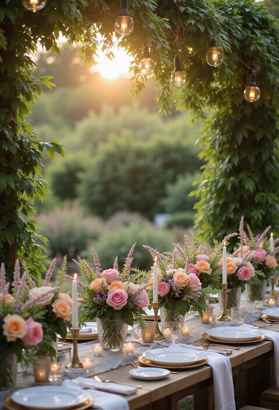 tableaux de centre de table floraux enchanteurs