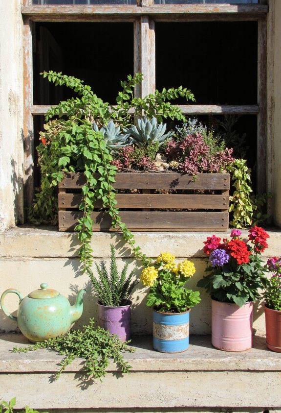 les objets du quotidien deviennent des jardinières