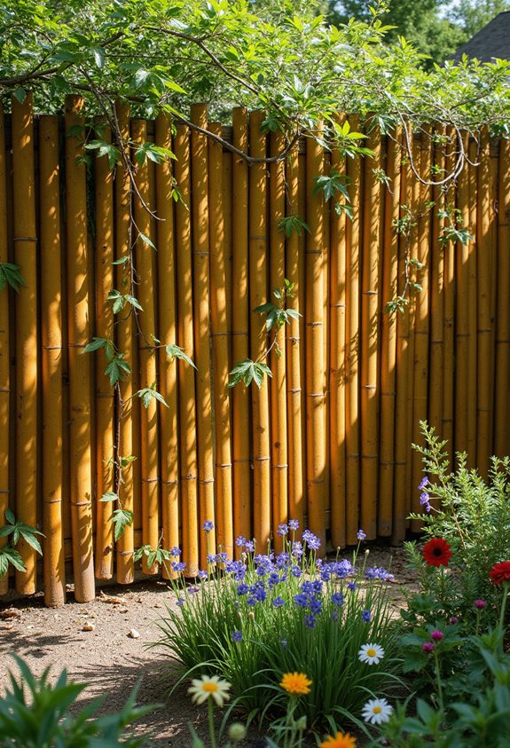 clôture en bambou exotique et durable