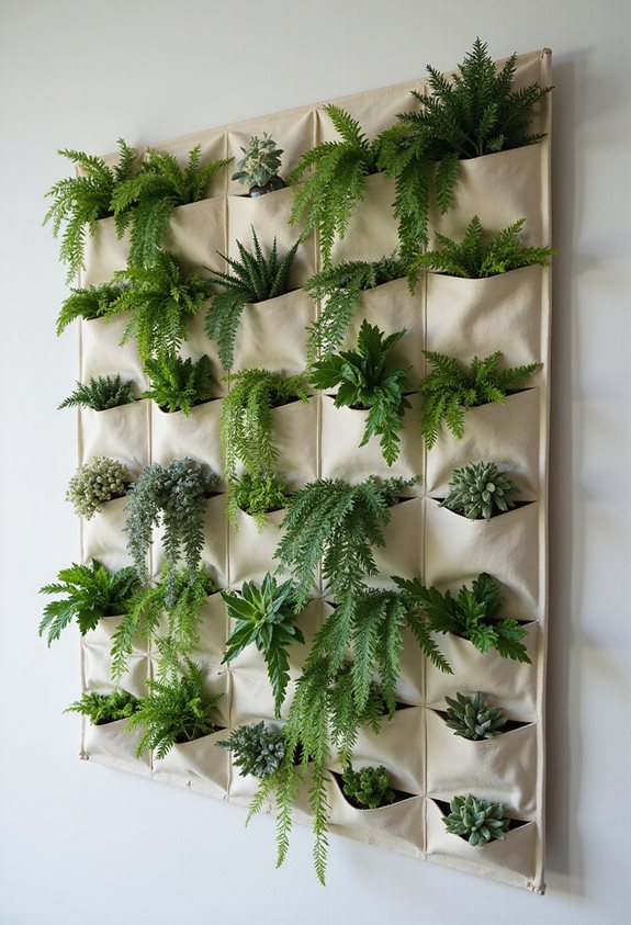 panneau mural à poche en tissu