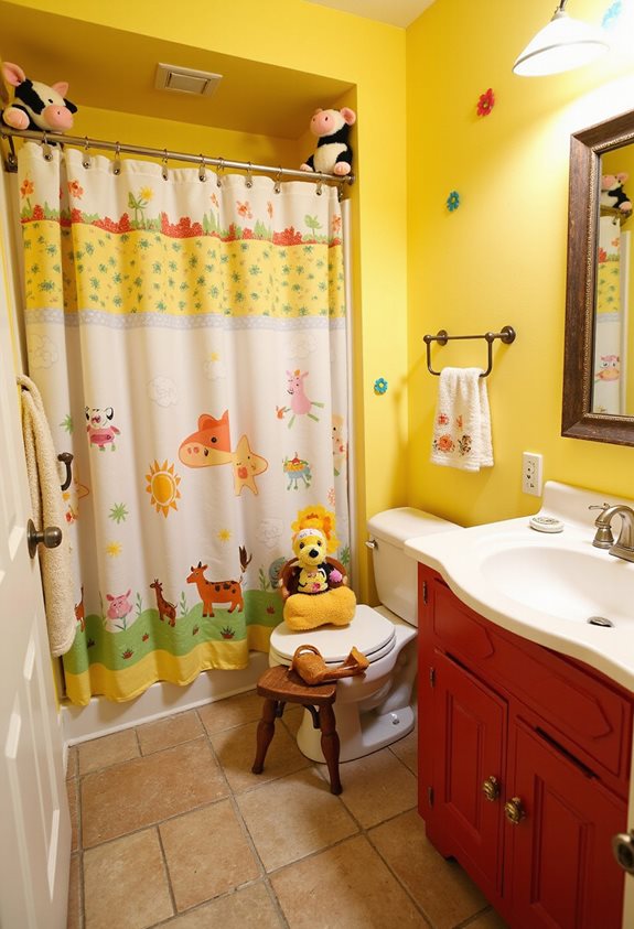 idées de décoration de salle de bain sur le thème de la ferme