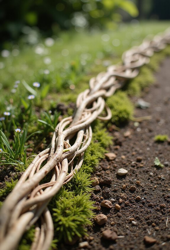 bordure de jardin en saule flexible