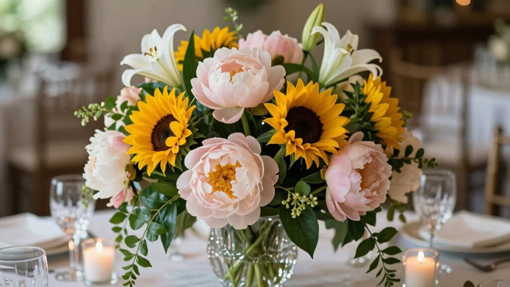 idées de centres de table de fleurs fraîches