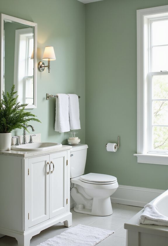 accessoires de salle de bains blancs frais