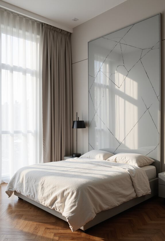 mige mur miroir gris