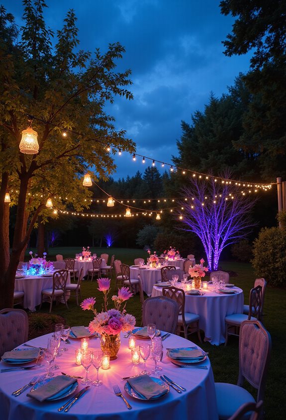 accents de fête dans le jardin lumineux