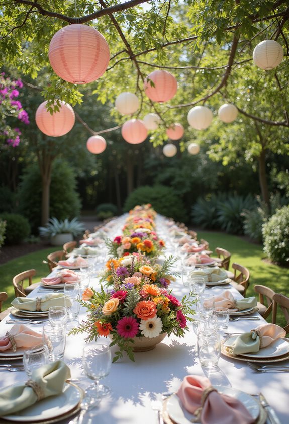 décorations de fête en papier fait main