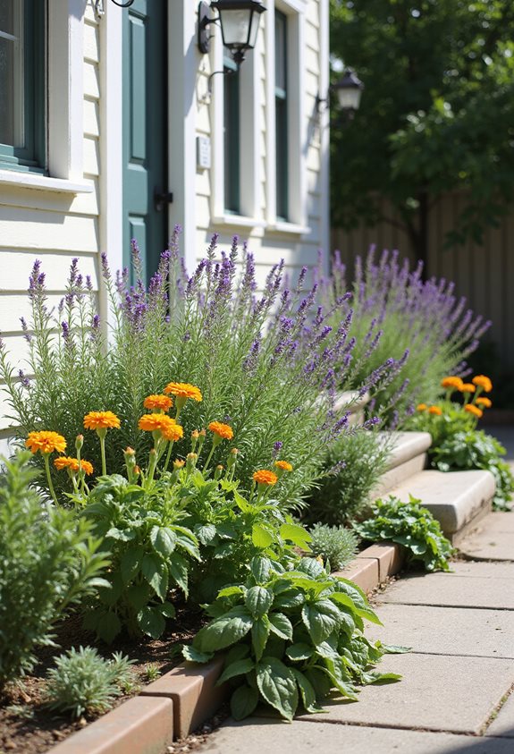 jardin de cuisine axé sur les herbes