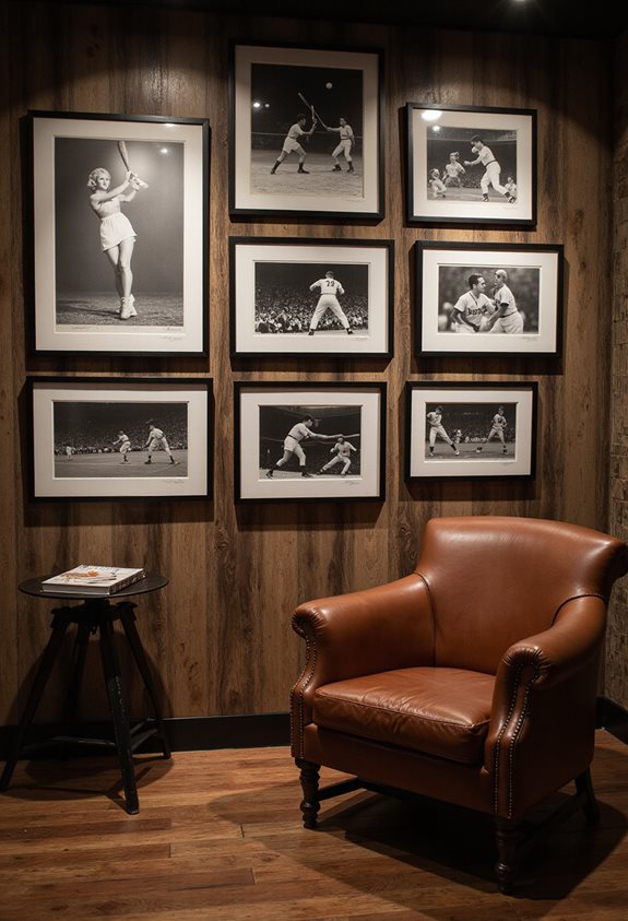 iconique noir et blanc sport mur