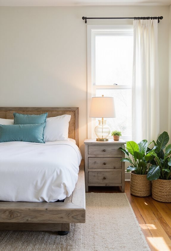 Table de chevet en bois flotté récupéré, inspiré par l'île