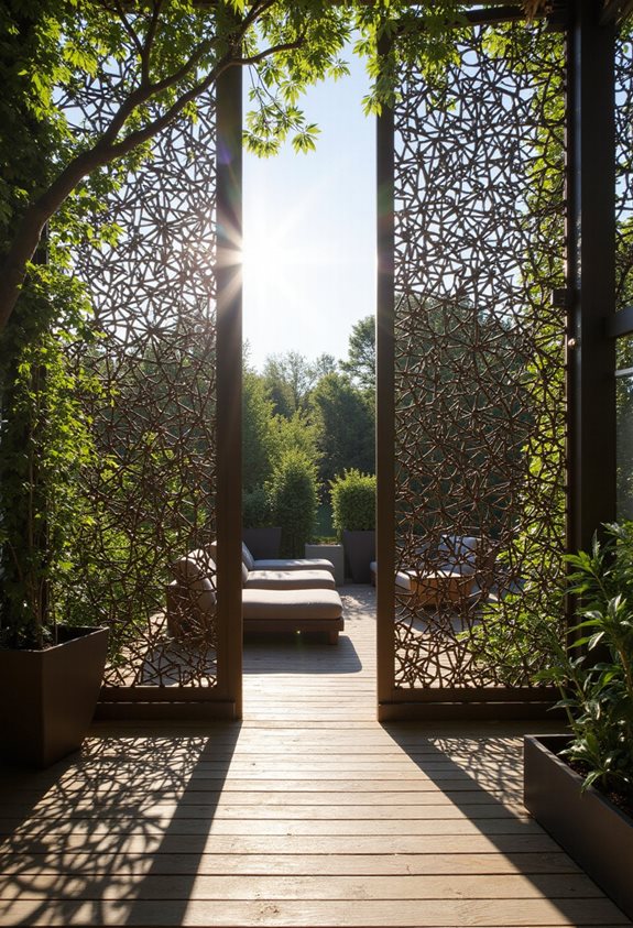 écrans de confidentialité en plein air découpés au laser