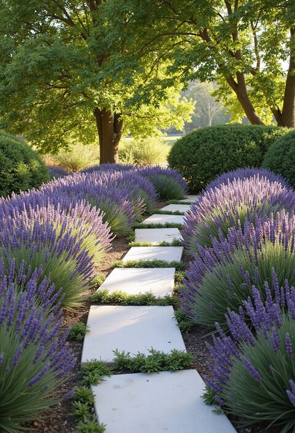 bordure de lavande sent parfumée