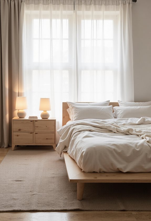 lumière naturelle chêne de chevet