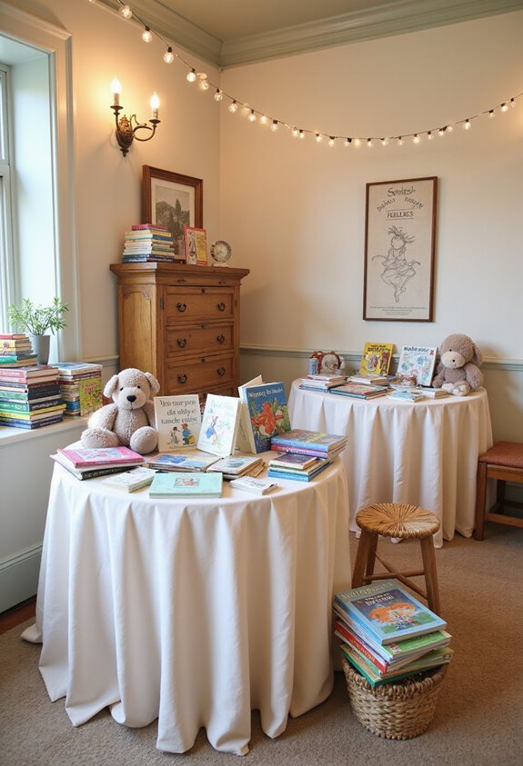 célébration de baby shower sur le thème littéraire