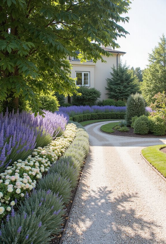 faible bord parfumé sentier de lavande