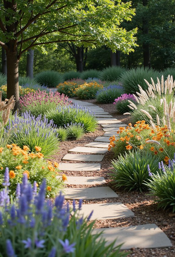 mélange pérennes à faible entretien et tolérants à la sécheresse