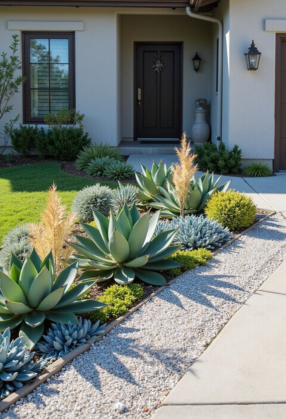 bordure de succulentes à faible entretien