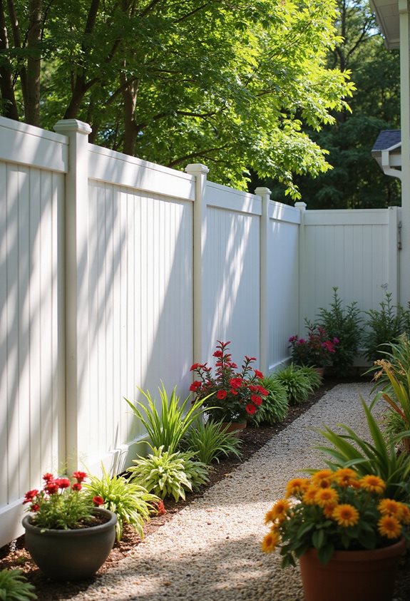 fence en vinyle polyvalente à faible entretien