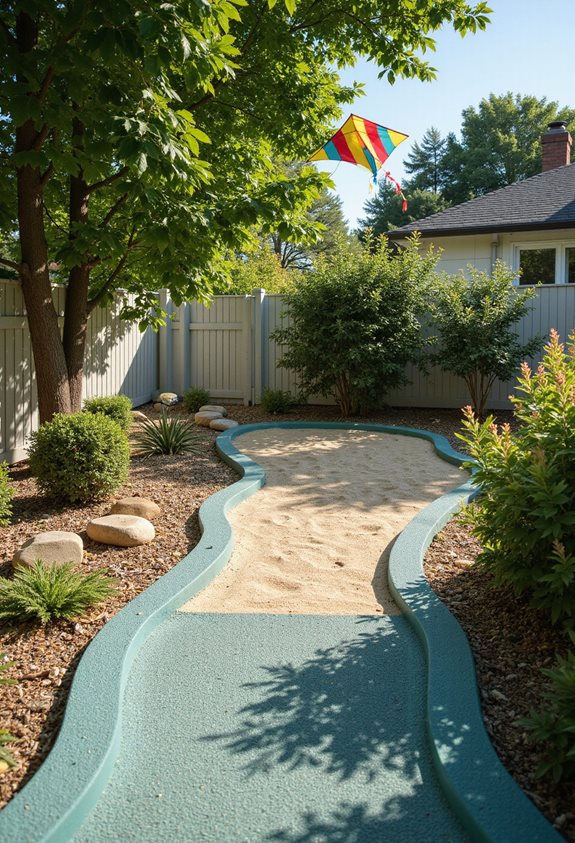 bordure de terrain de jeux en caoutchouc à faible profil