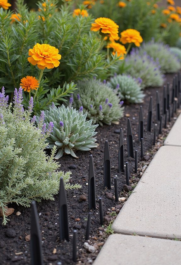 bordure en acier à profil bas