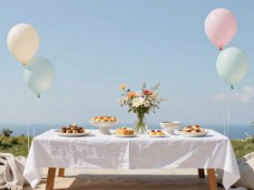 idées minimales pour une baby shower en plein air