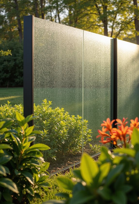 sécurité des clôtures en verre modernes