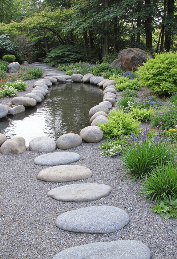 les pierres naturelles améliorent la sérénité de l'eau