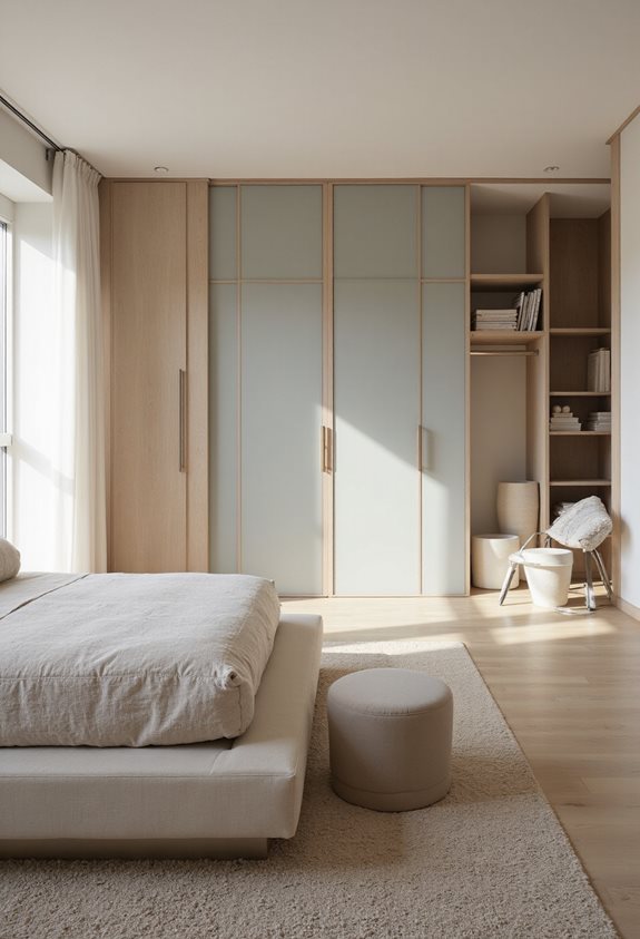 ouvrir placard en verre dépoli