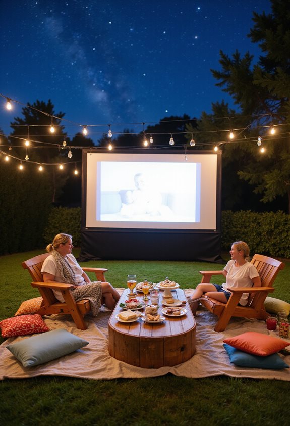 soiree de cinema en plein air amusante