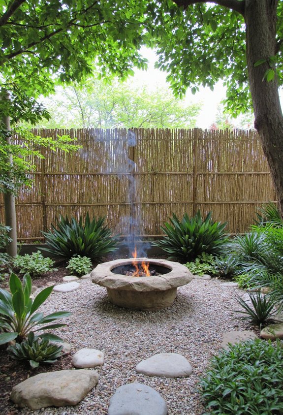 retreat de foyer en galets