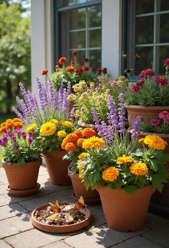 jardin de fleurs vibrant et ami des pollinisateurs
