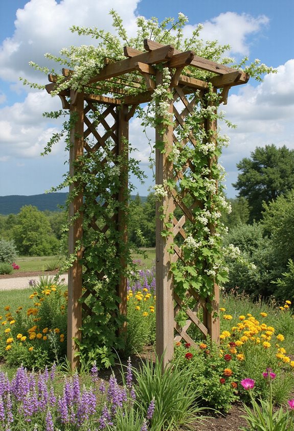 solution de treillis de jardin portable