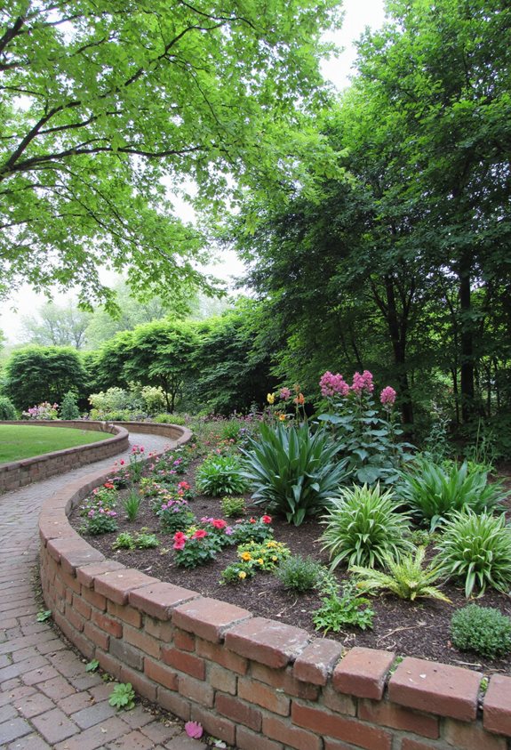 sanctuaire de jardin en briques privé